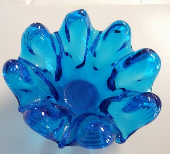 SOLD💞 Vintage blenko art glass dish ashtray MCM - Picture 4 of 8